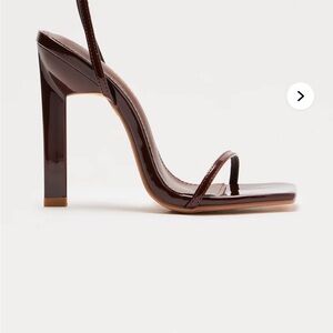 Fashion Nova outta your comfort zone heels- chocolate